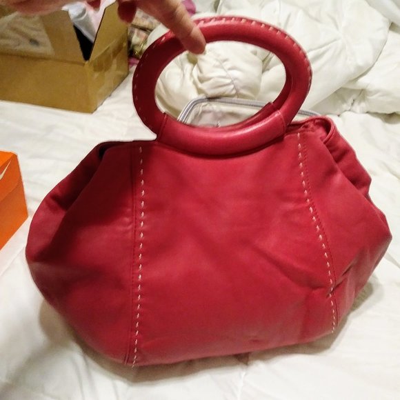 Ann Taylor smooth soft leather tote bag Pink - Picture 1 of 15